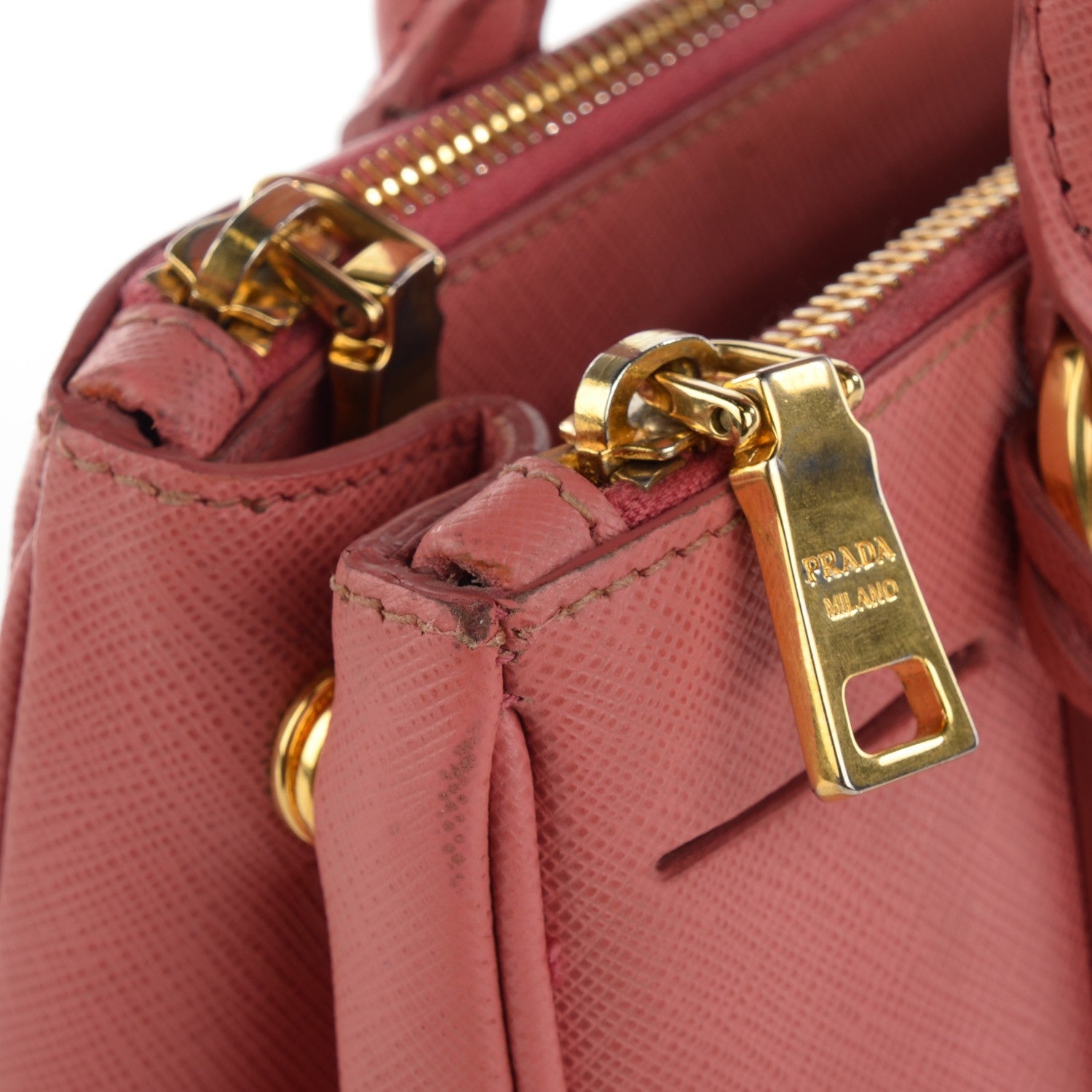 Prada Saffiano Mini Galleria Double Zip Tote Tamaris 3 of 15