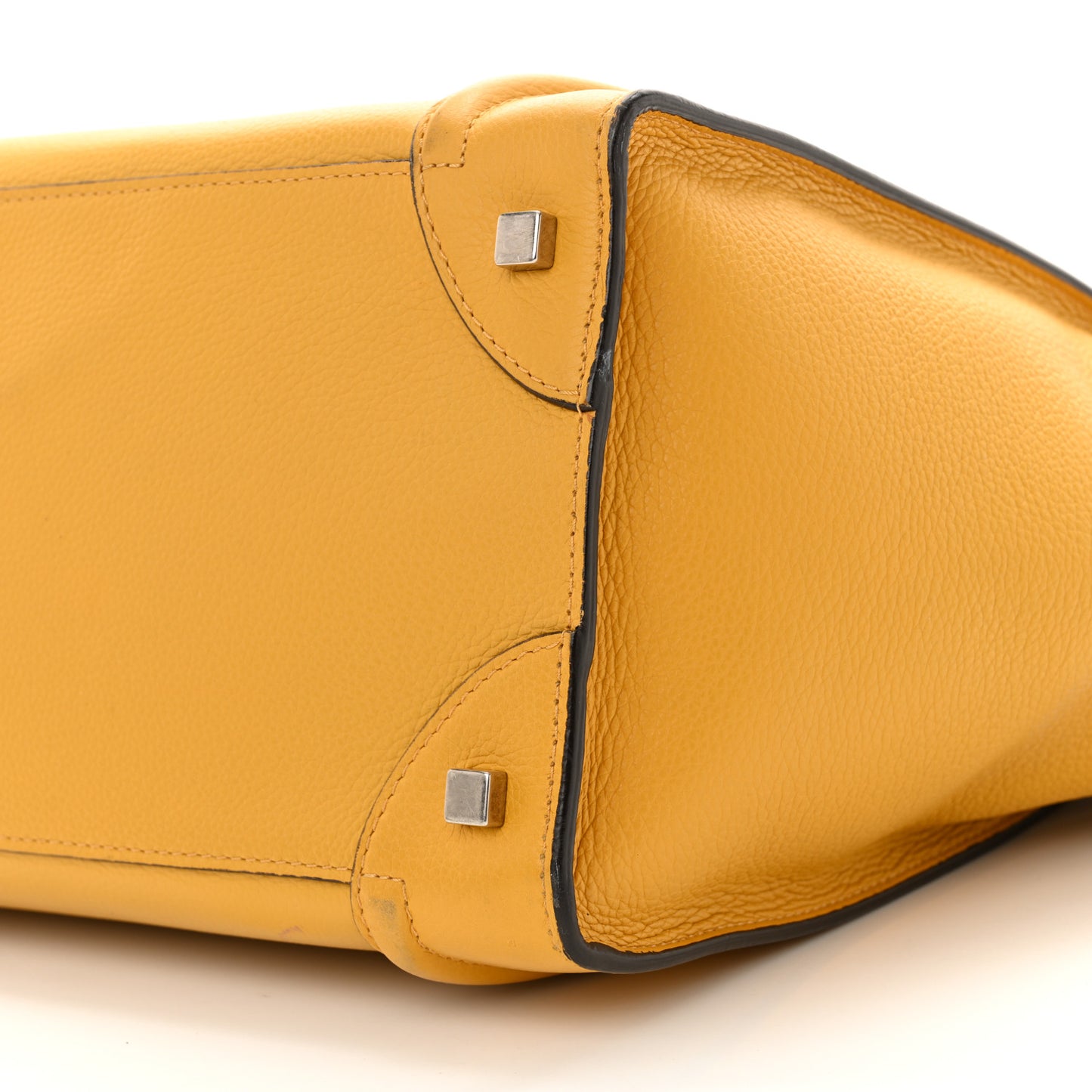 Drummed Calfskin Mini Luggage Ocre