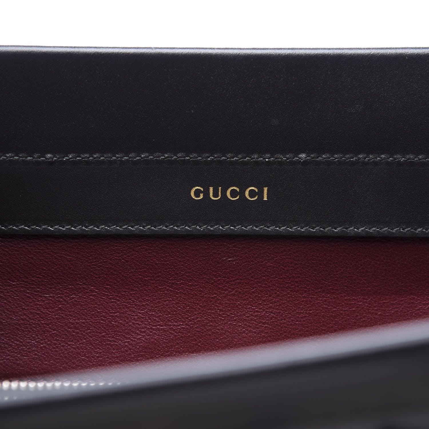 Gucci Smooth Calfskin Diagonal Striped Medium Zumi Top Handle Bag Black Beige 5 of 9