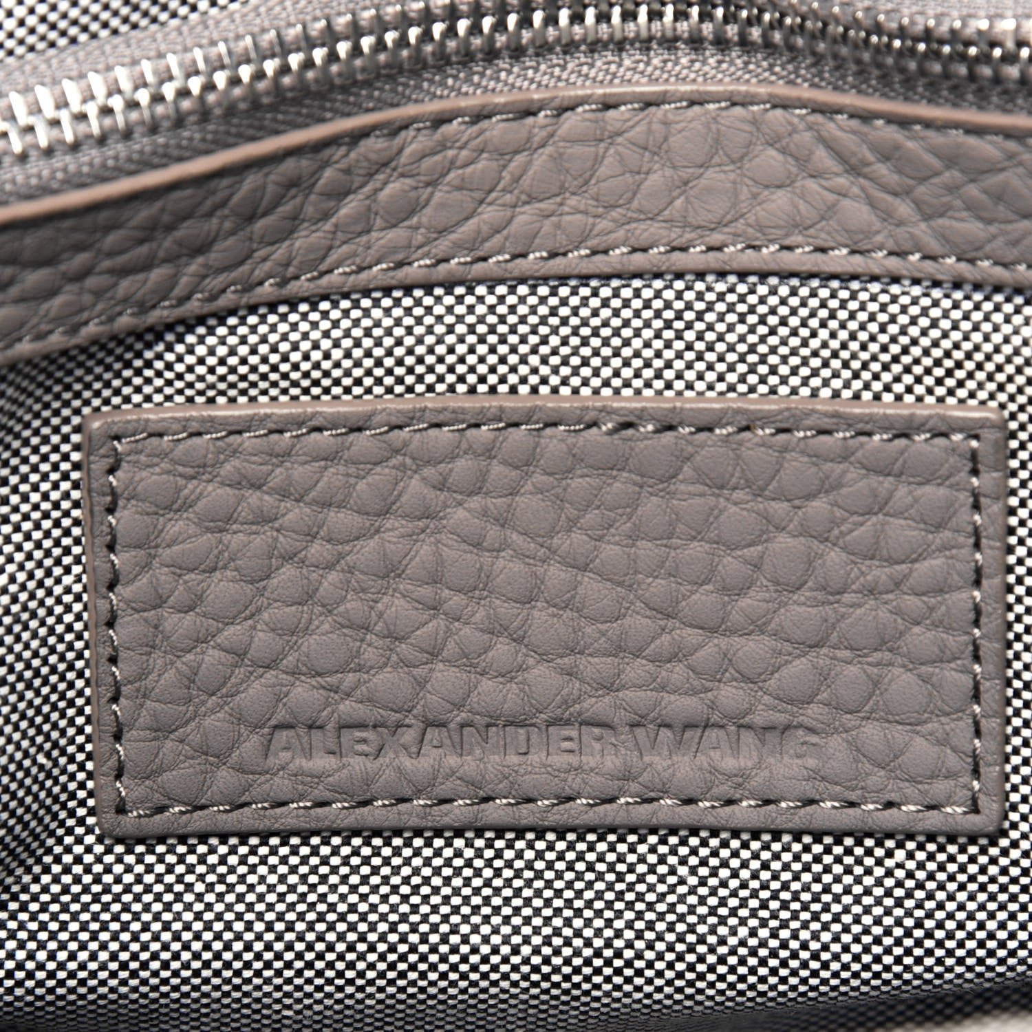 Alexander Wang Pebbled Lambskin Rockie Gray Rhodium Hardware 6 of 8