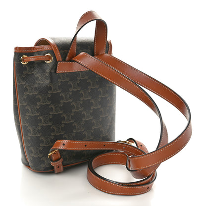 Celine Triomphe Canvas Calfskin Mini Folco Backpack Tan 3 of 9