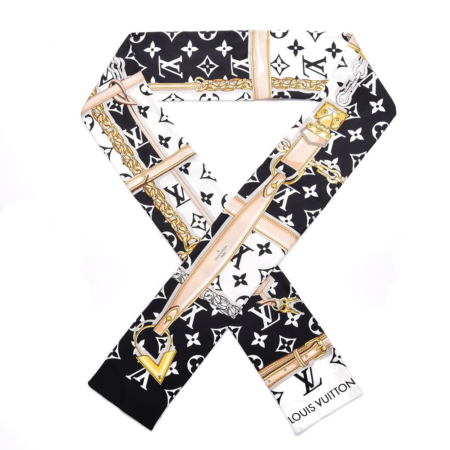 Louis Vuitton Silk Monogram Confidential Bandeau Black 1 of 6