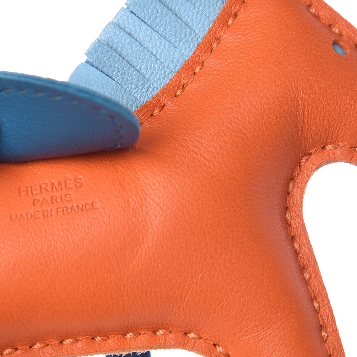 Milo Lambskin Grigri Rodeo Horse Bag Charm PM Feu Celeste Bleu Izmir