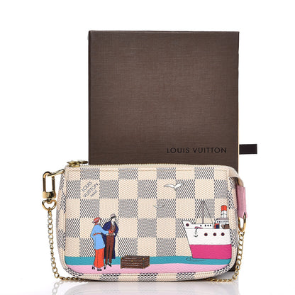 Louis Vuitton Damier Azur 2016 Christmas Animation Mini Pochette Accessories 8 of 8