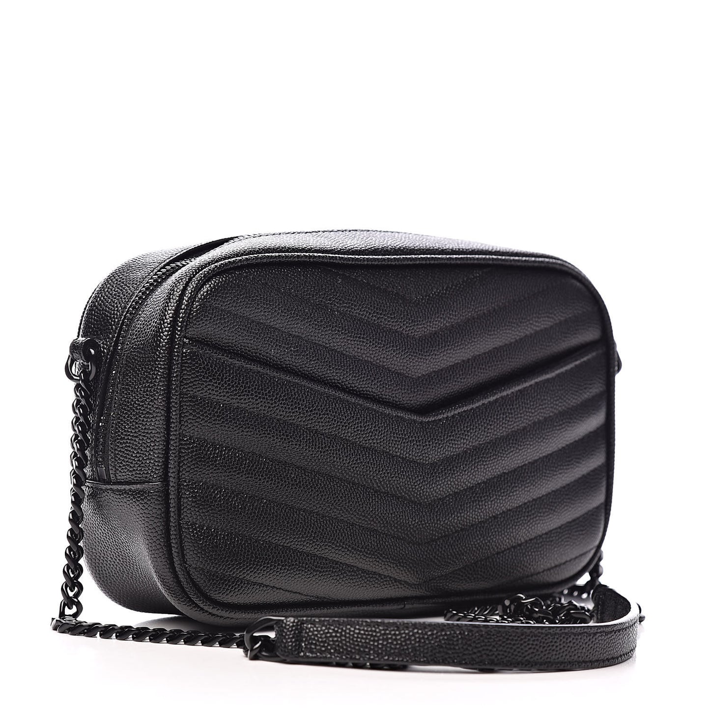 Grain De Poudre Matelasse Monogram Mini Lou Camera Bag Black