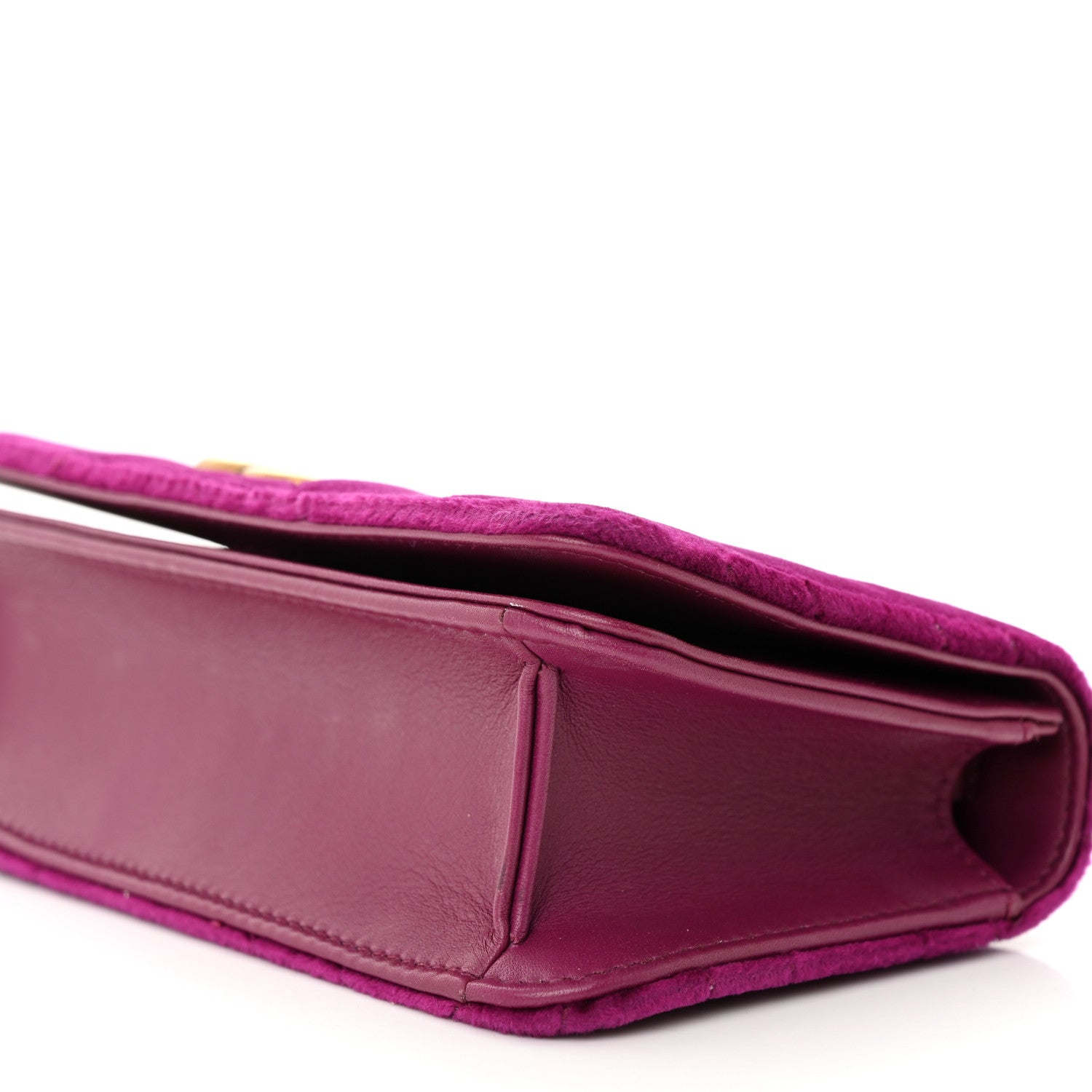 Gucci Velvet Matelasse GG Marmont Mini Bag Fuchsia Violet Cyclamen 9 of 18