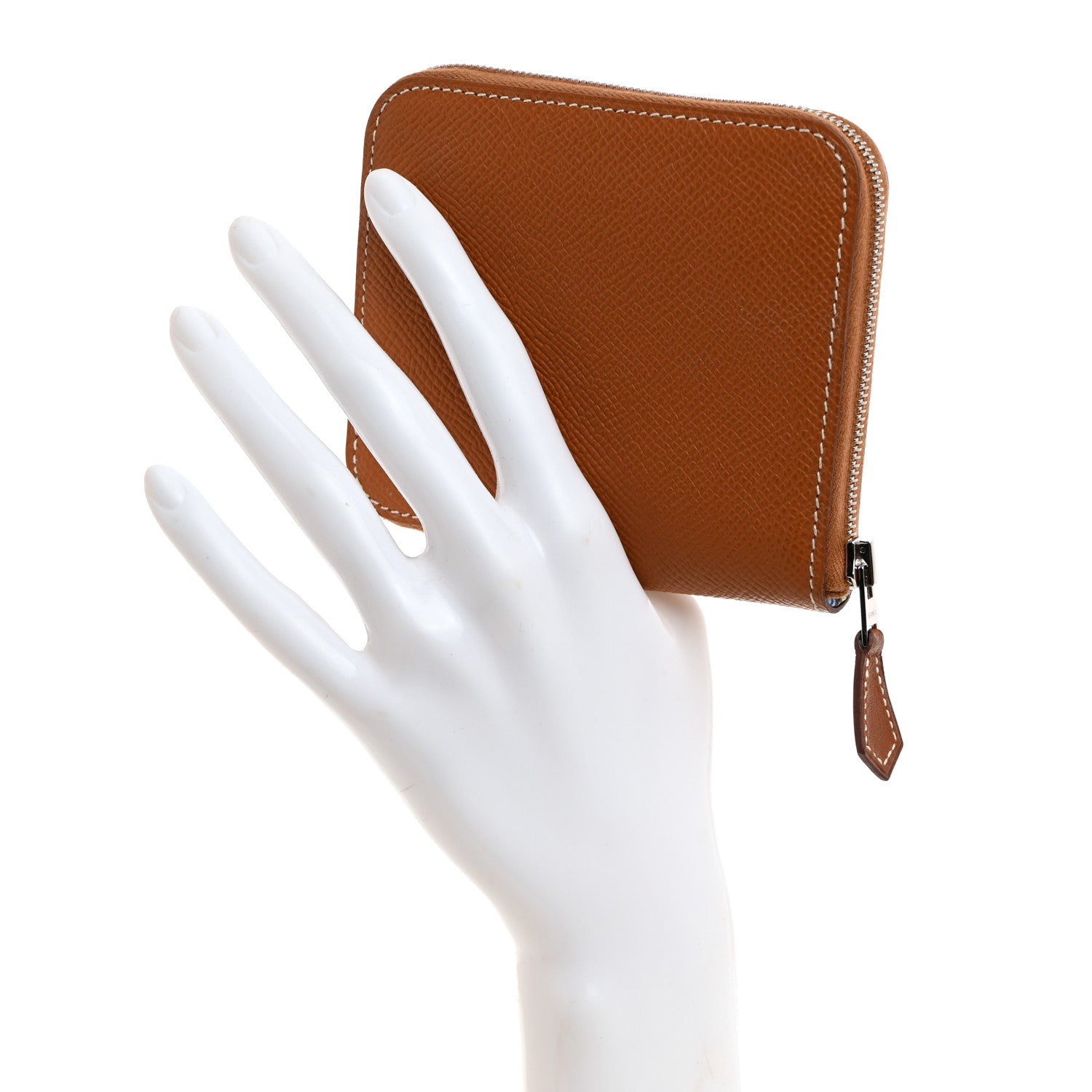 Hermes Epsom Silk'in Compact Wallet Gold 2 of 7