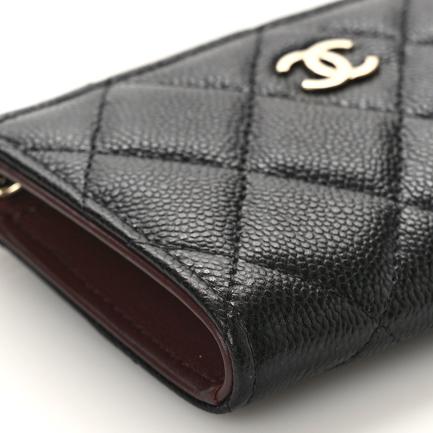 Caviar Quilted Key Holder Case Black