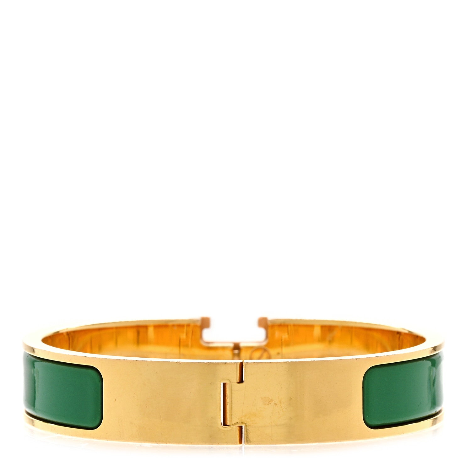 Hermes Enamel Narrow Clic Clac H Bracelet GM Vert Spain 3 of 6
