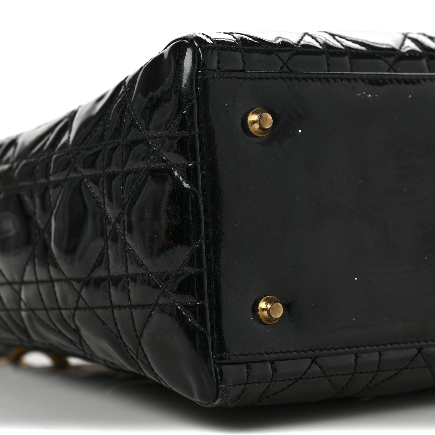 Christian Dior Patent Cannage Medium Lady Dior Black 6 of 10