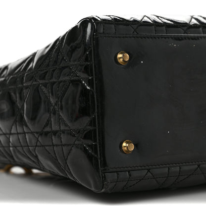 Christian Dior Patent Cannage Medium Lady Dior Black 6 of 10
