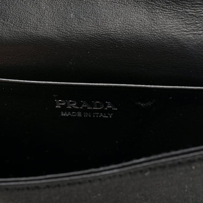 Prada Satin Crystal Metal Triangle Logo Card Holder With Strap Cristal Cristal 6 of 9
