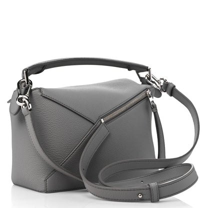 Loewe Soft Grained Calfskin Small Puzzle Edge Bag Pearl Grey 3 of 8