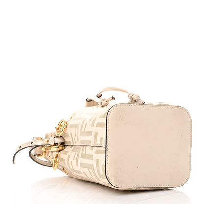 Fendi Vitello Liberty F is Fendi Bi-Color FF 1974 Embossed Mini Mon Tresor Bucket Bag Camelia Mandorlo 4 of 11