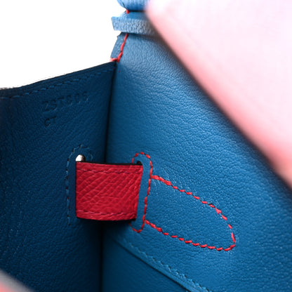 Hermes Epsom Casaque Birkin Sellier 30 Rouge Coeur Rose Extreme Bleu Zanzibar 7 of 11