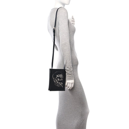 Alexander McQueen Calfskin Nylon Mini Skull Crossbody Bag Black 2 of 11