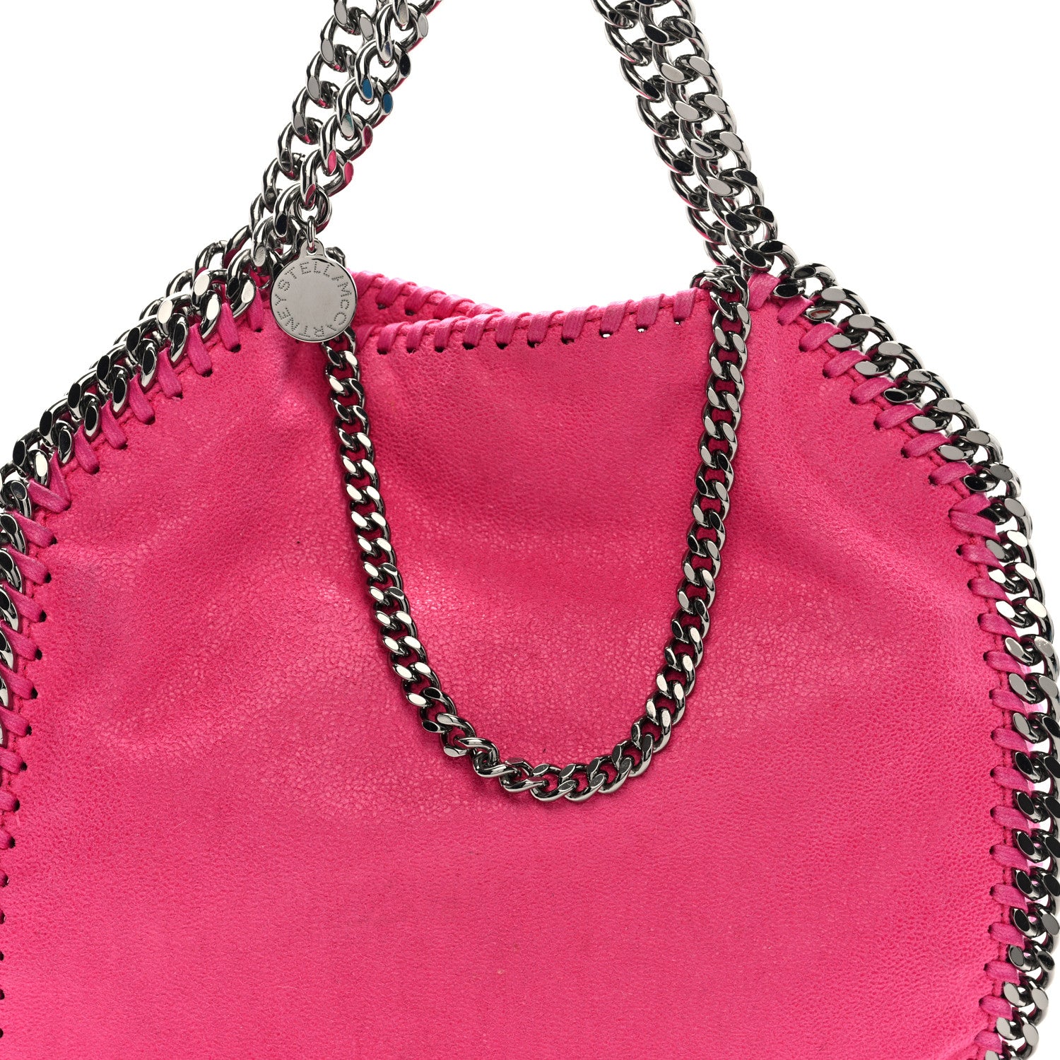 STELLA McCARTNEY ピンク パーティーバッグ Stella McCartney Pink Shaggy Deer Faux-Leather Falabella Fold Over