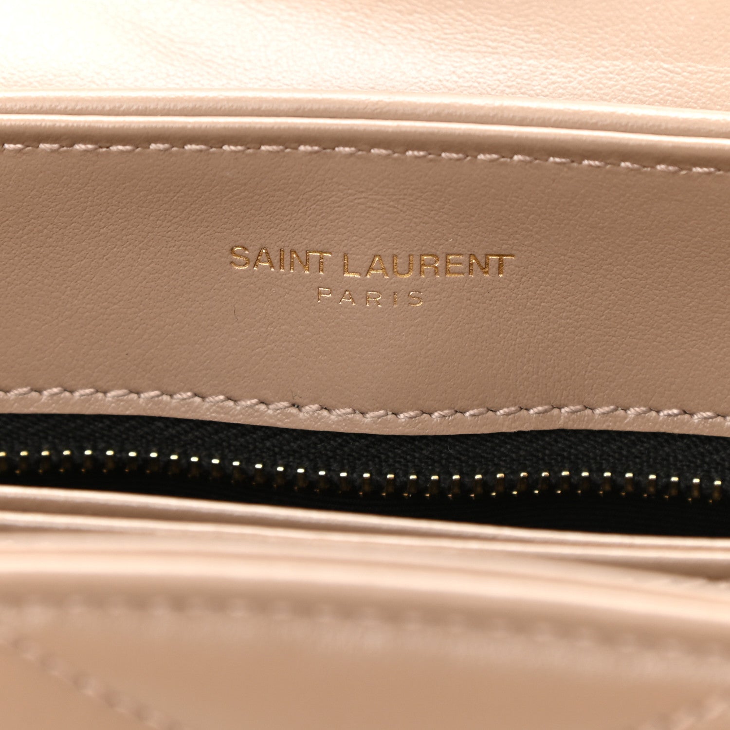 Saint Laurent Calfskin Y Quilted Monogram Toy Loulou Crossbody Bag Dark Beige 6 of 11