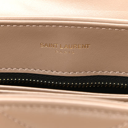Saint Laurent Calfskin Y Quilted Monogram Toy Loulou Crossbody Bag Dark Beige 6 of 11