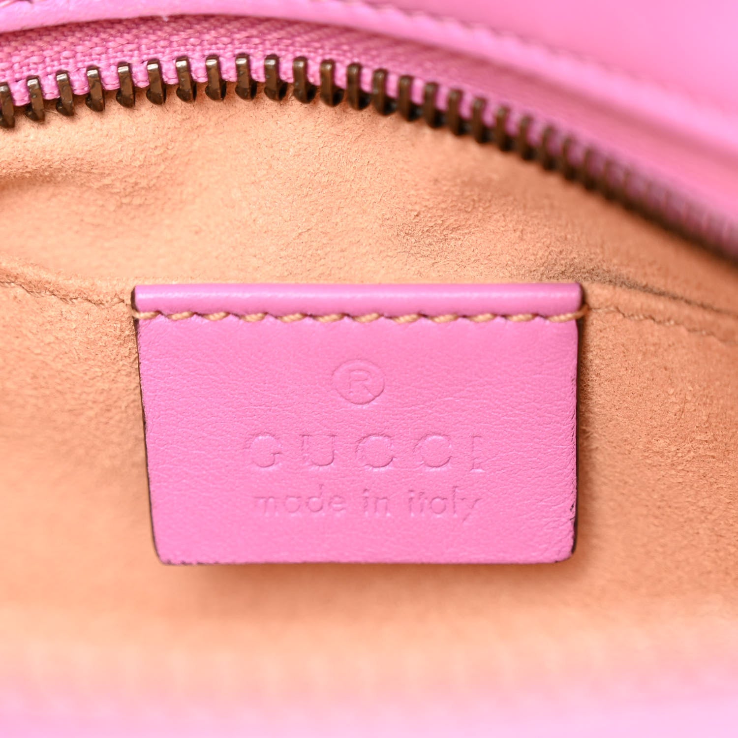 Gucci Calfskin Matelasse Mini GG Marmont Chain Shoulder Bag Candy Mousse 6 of 13