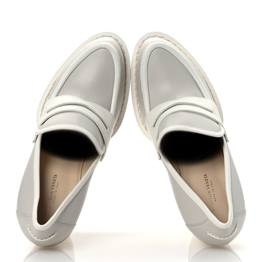 Calfskin Loafer Pumps 39.5 Mist Bianco