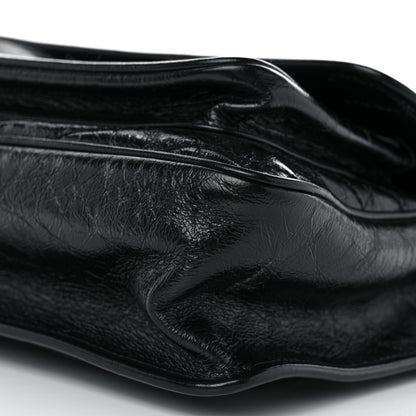 Saint Laurent Crinkled Calfskin Matelasse Monogram Medium Niki Chain Satchel Black 10 of 10