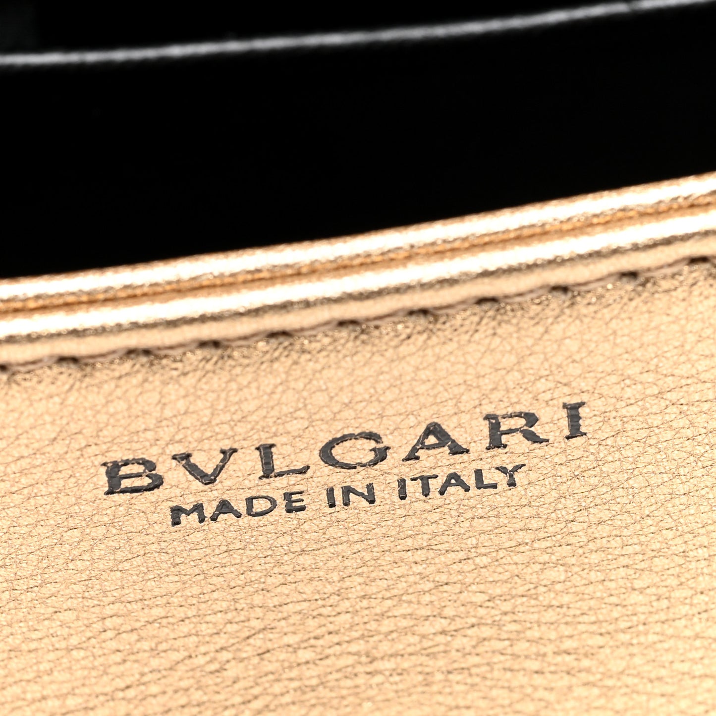 Metallic Calfskin Serpenti Cabochon Micro Bag Gold