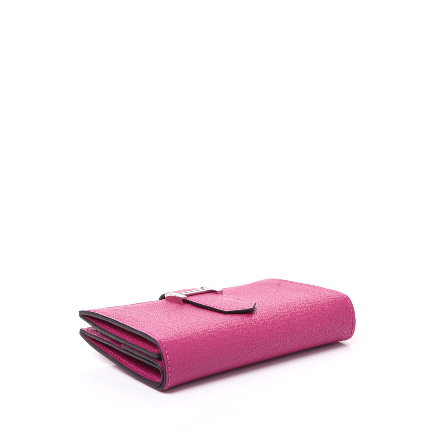 Chevre Mysore Mini Bearn Wallet Rose Pourpre