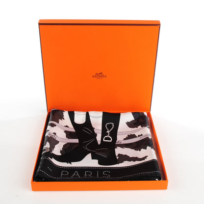 Hermes Silk Monsieur et Madame II Scarf 90 6 of 6