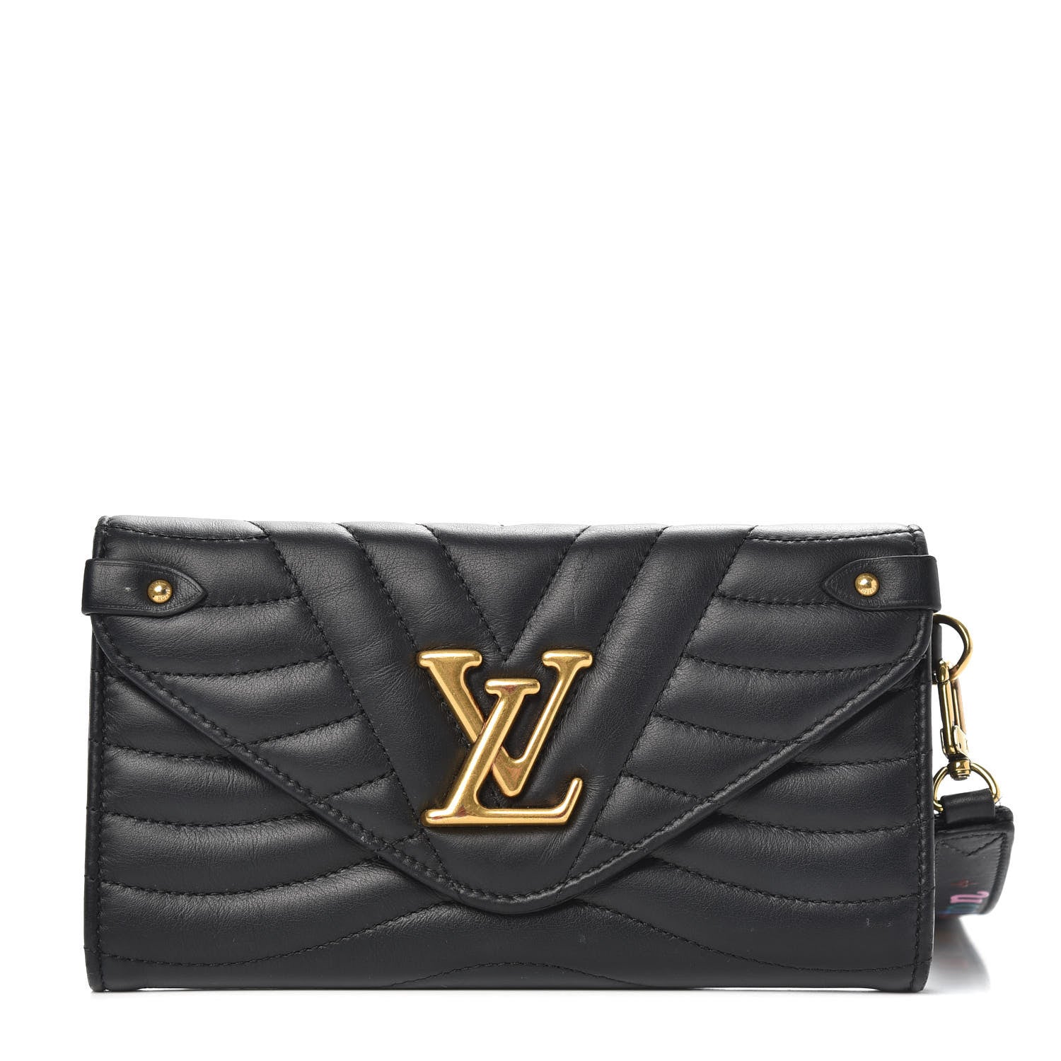 Louis Vuitton Calfskin New Wave Long Wallet Black 1 of 13