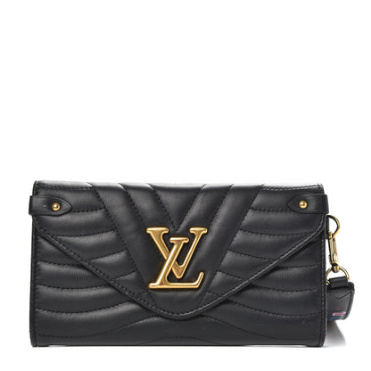Louis Vuitton Calfskin New Wave Long Wallet Black 1 of 13