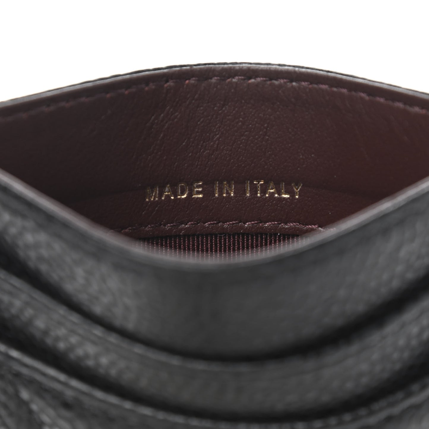 Caviar Quilted Card Holder Black