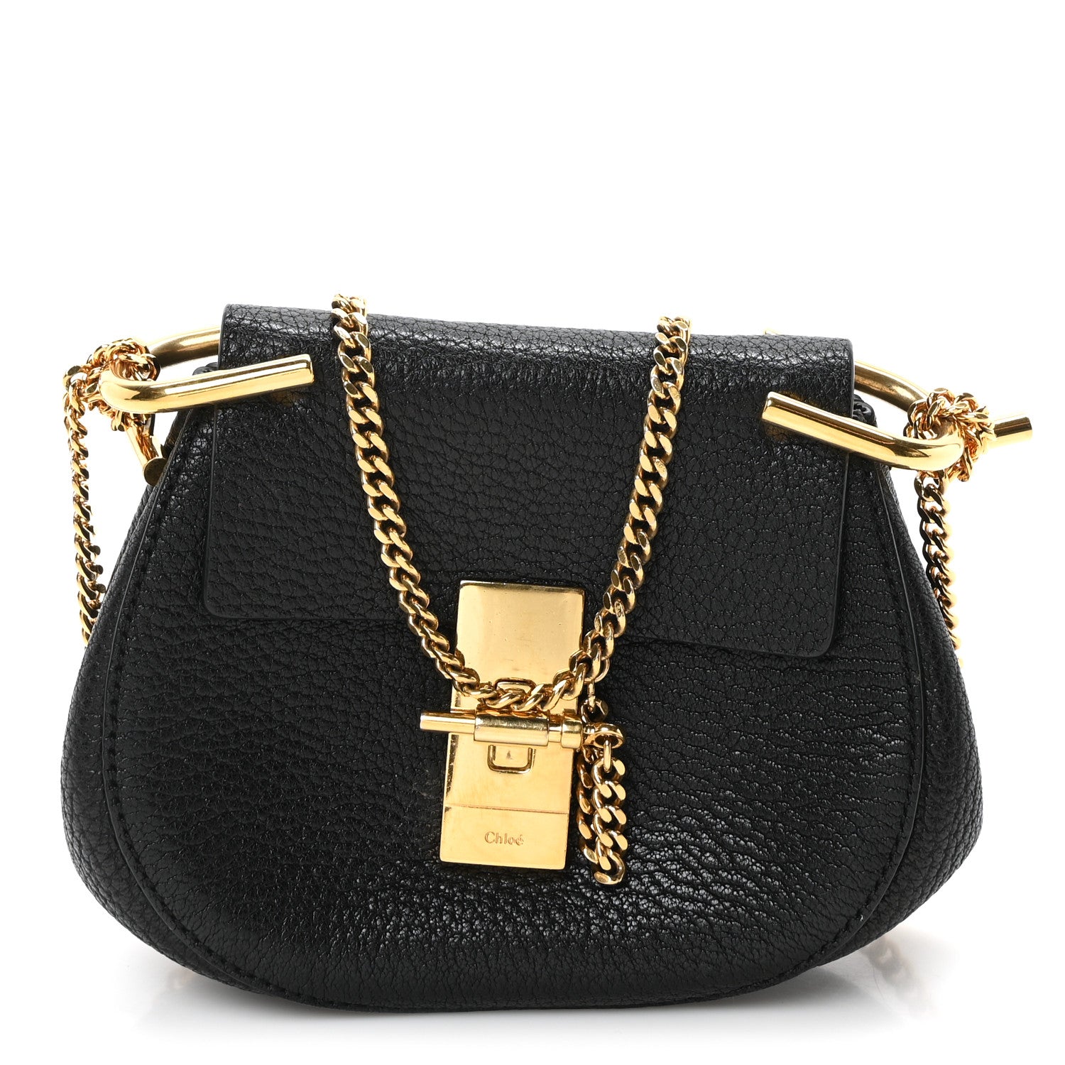 Chloe Grained Lambskin Nano Drew Shoulder Bag Black 1 of 10