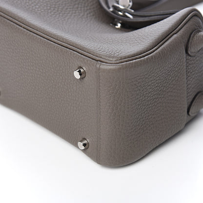 Hermes Taurillon Clemence Mini Lindy 20 Etain 7 of 9