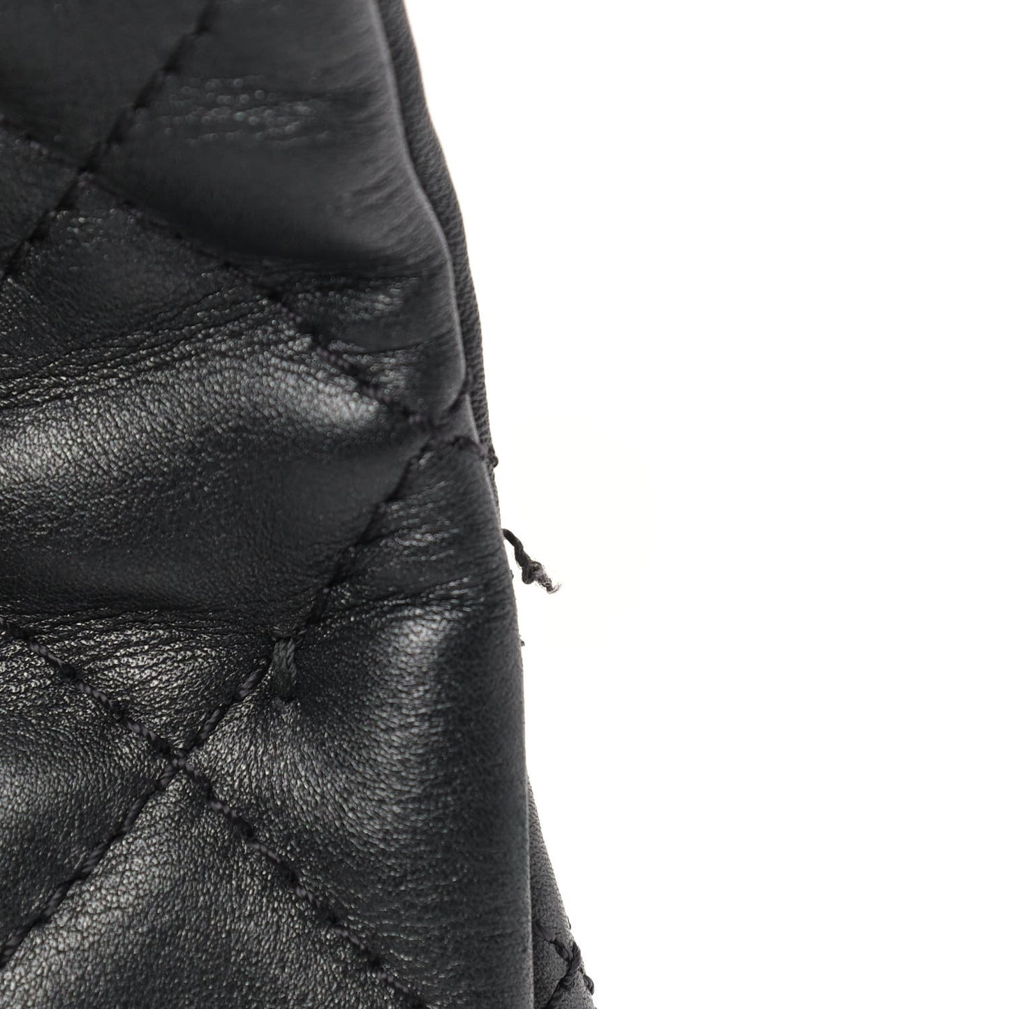 Calfskin Quilted XXL Travel Flap Bag Black