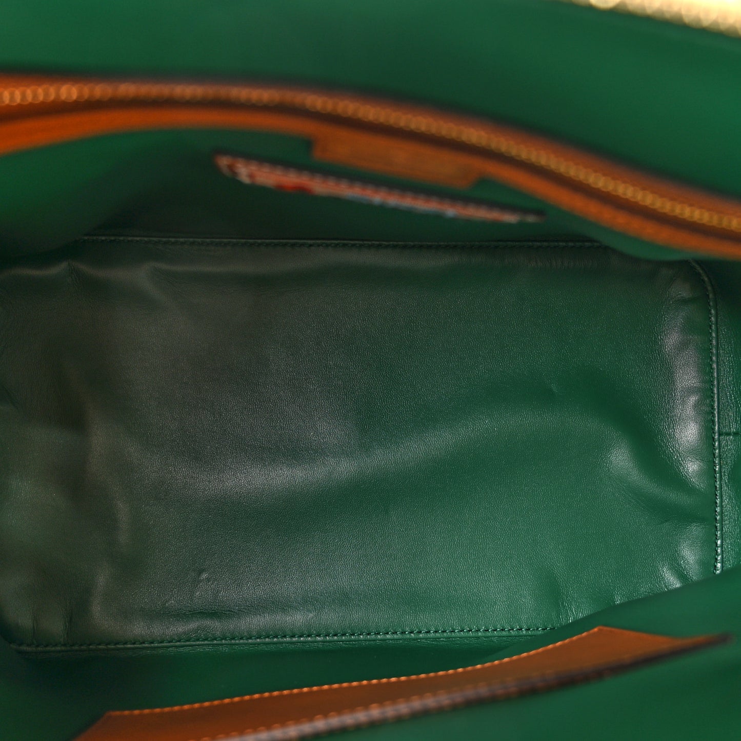X DANS LE VERT Calfskin Snakeskin Medium Top Handle Dome Bag Brown Multicolor