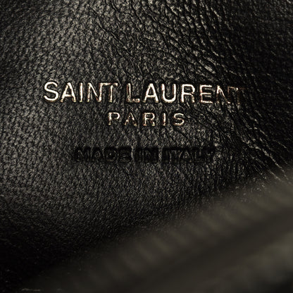 Saint Laurent Patent Calfskin Matelasse Monogram Mini Lou Camera Bag Black 8 of 15