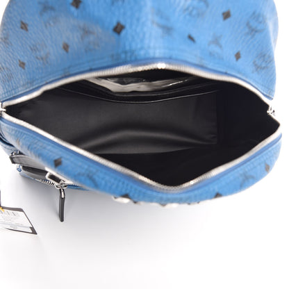 MCM Visetos Studded Medium Dual Stark Backpack Munich Blue 6 of 9
