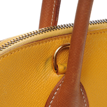 Hermes Courchevel Bi Color Bolide 35 Jaune Gold 6 of 19