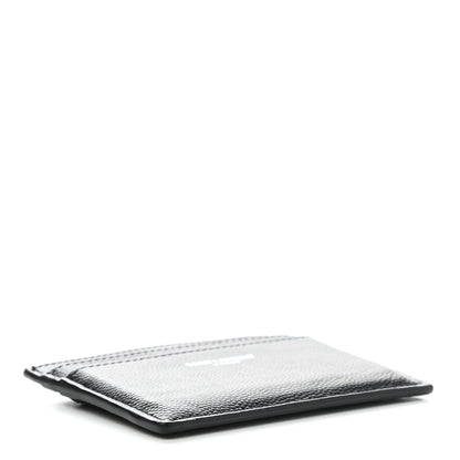 Saint Laurent Grain De Poudre Card Case Black 4 of 8