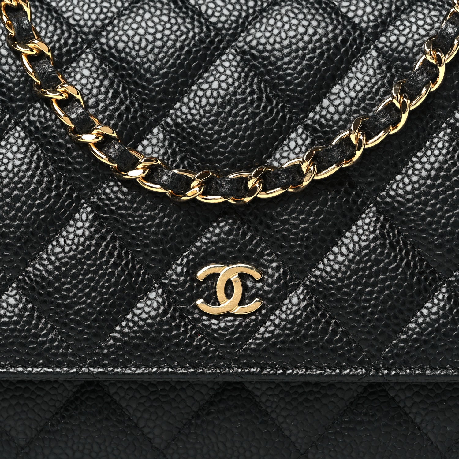 Chanel Caviar Quilted Wallet on Chain WOC Black 8 of 11