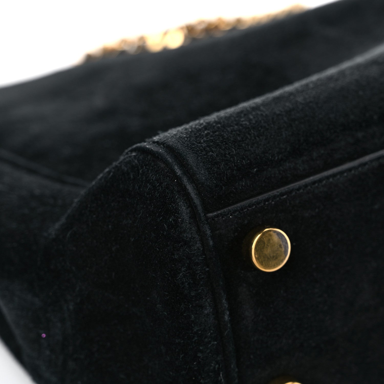 Saint Laurent Suede Monogram Cassandre Shopper Black 9 of 30