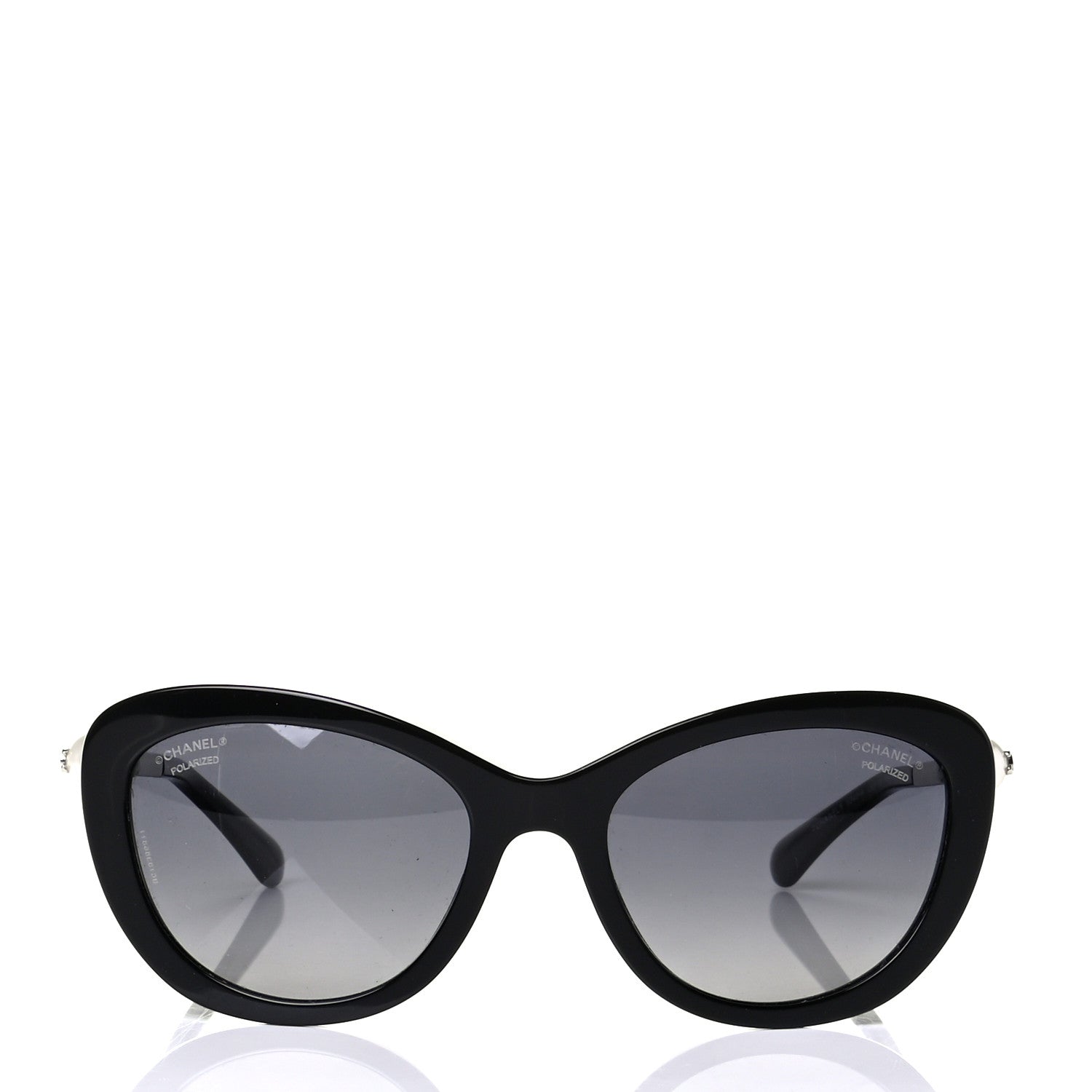 Chanel Polarized Cat Eye Pearl Sunglasses 5340-H Black 2 of 5