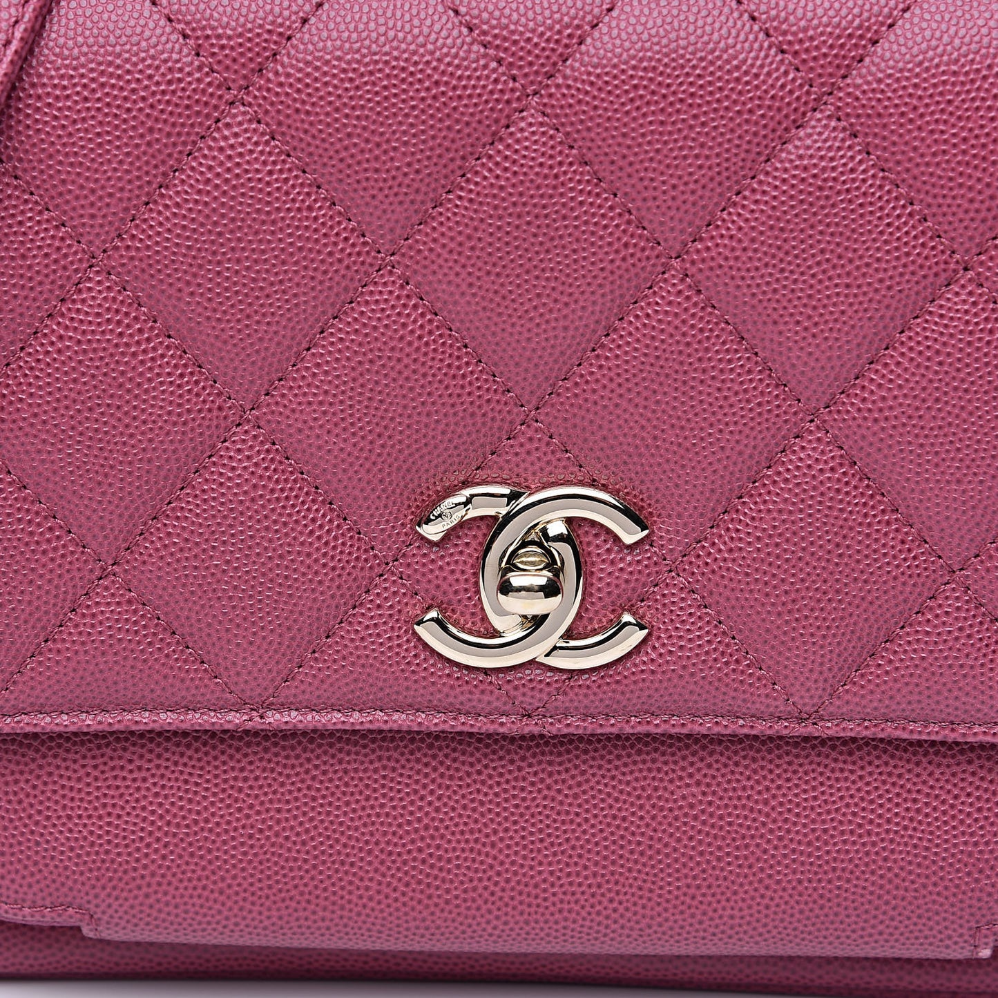 Caviar Quilted Small Business Affinity Flap Dark Pink