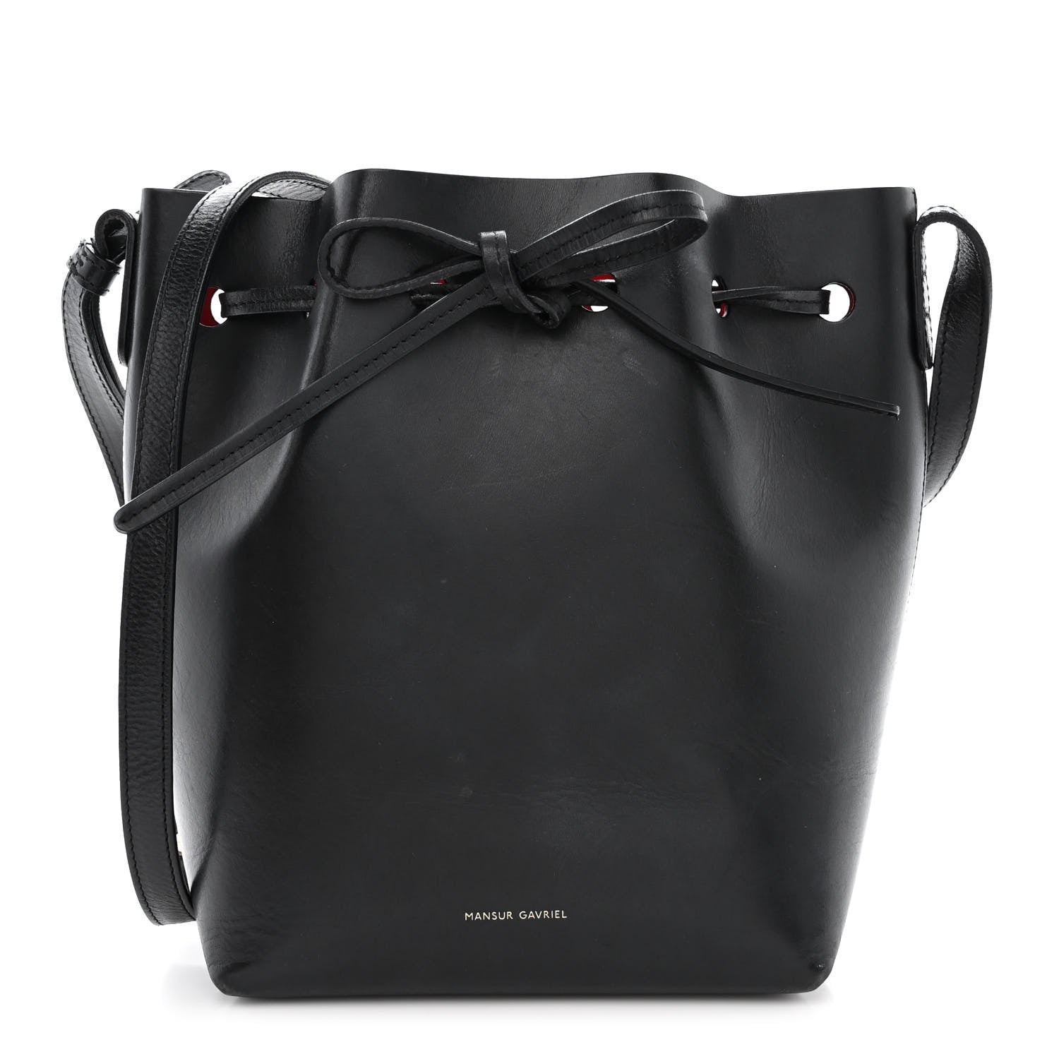 Mansur Gavriel Calfskin Mini Bucket Bag Black Flamma 1 of 11