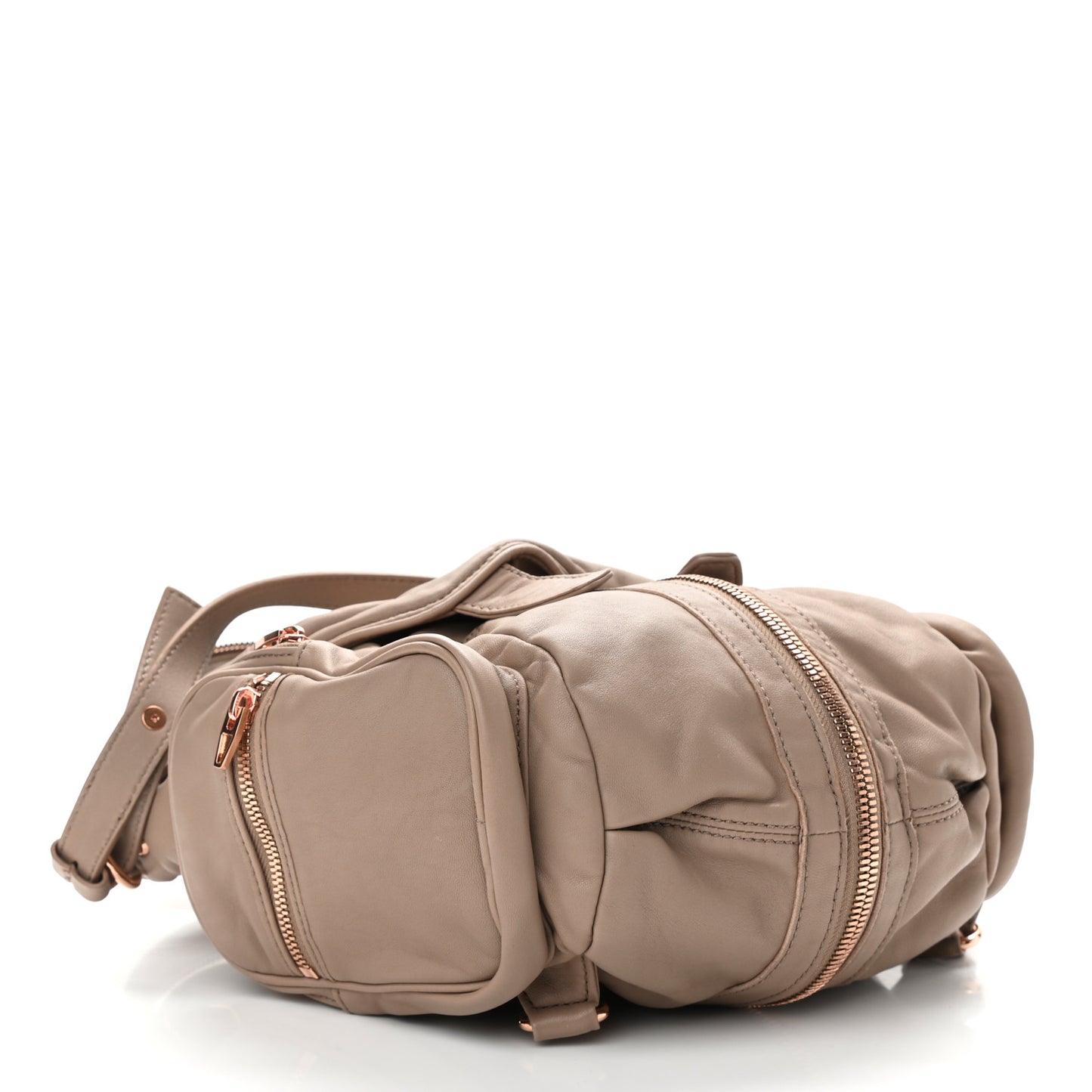 Lambskin Mini Marti Backpack Latte Rose Gold Hardware