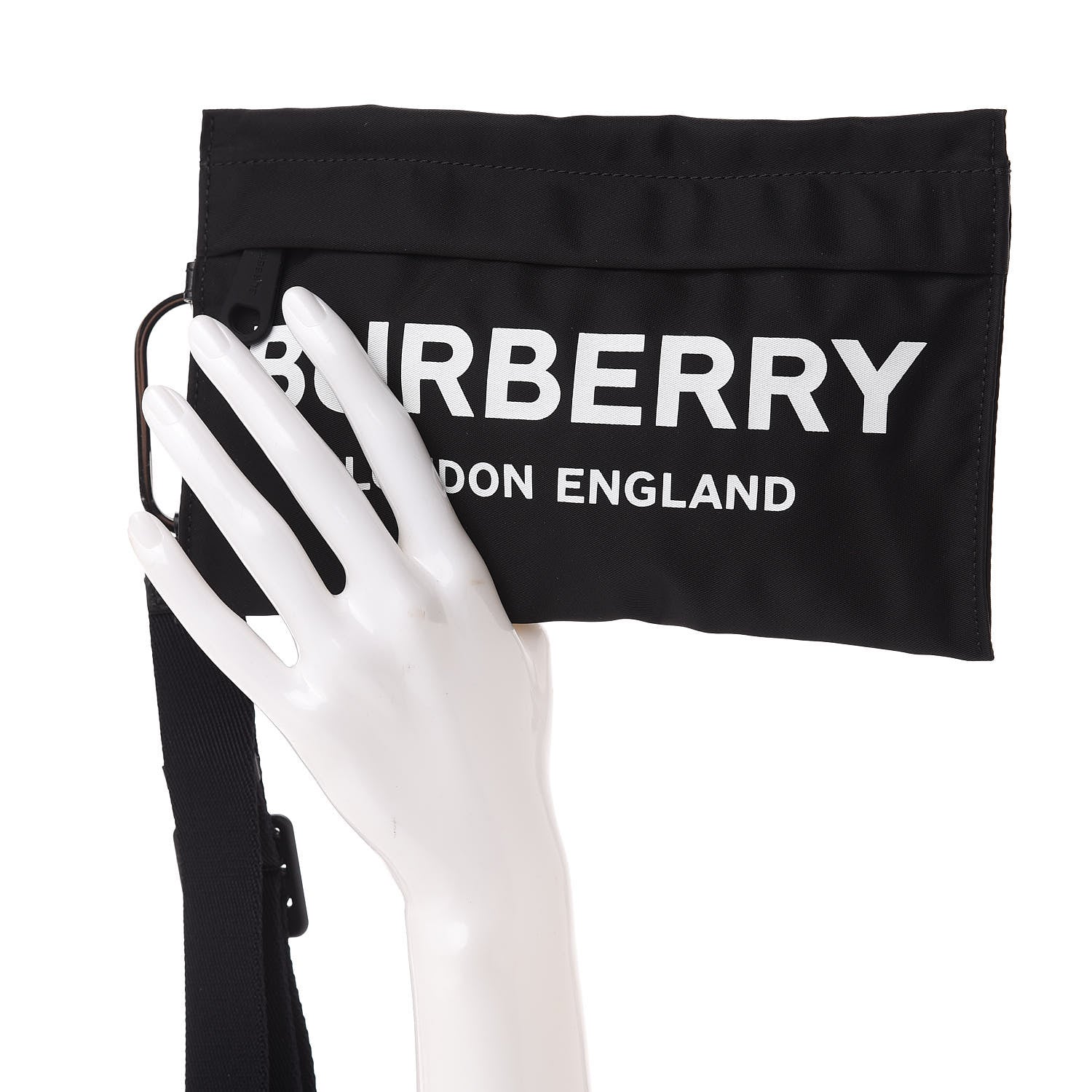 Burberry Nylon Logo Clutch Bag Black 2 of 10