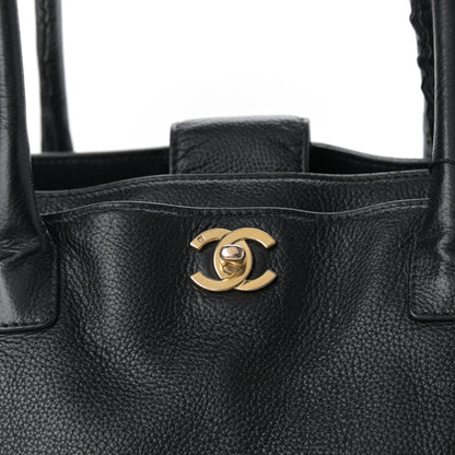 Chanel Calfskin Cerf Executive Shopper Tote Black 6 of 12