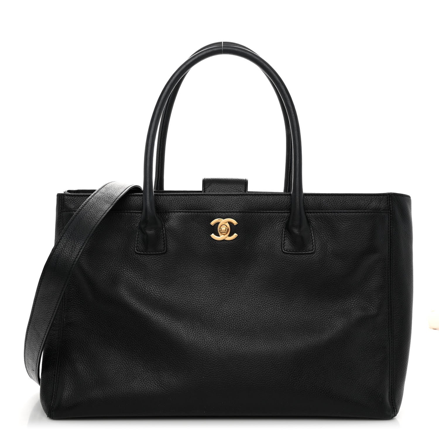 Chanel Calfskin Cerf Executive Shopper Tote Black 1 of 10