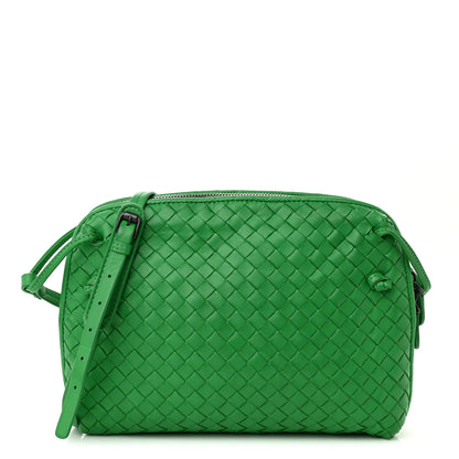 Bottega Veneta Nappa Intrecciato Nodini Crossbody Messenger Green 1 of 11